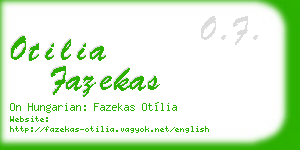 otilia fazekas business card